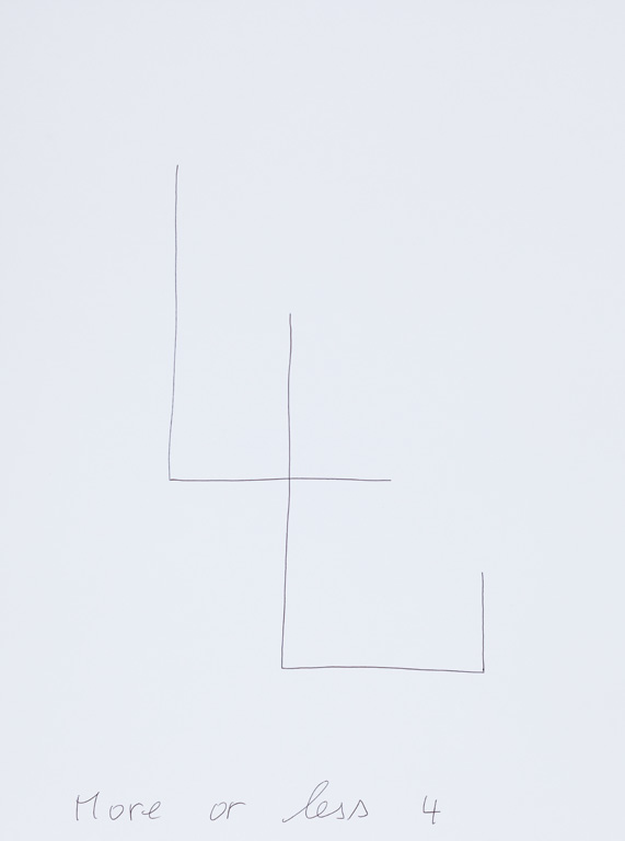 Claude Closky, ‘More or Less 4 (g),’ 2015, black ballpoint pen on paper, 40 x 30 cm.